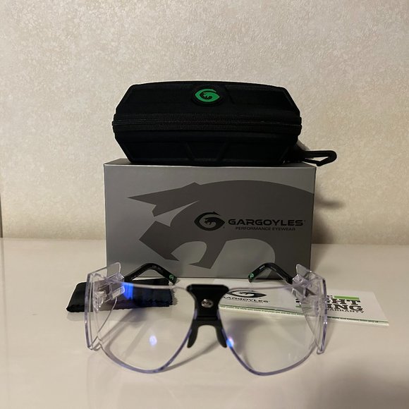 Gargoyles Accessories New Gargoyles Classic Safety Glasses Black Frame Clear Ballistic Lens